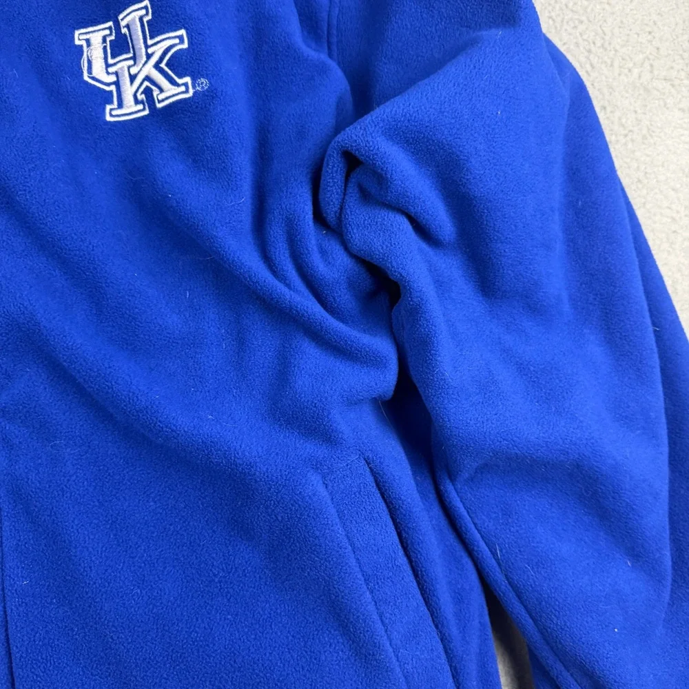 Kentucky Wildcats Jacket Mens XL Black Blue Reversible Fleece Windbreaker BMOC
